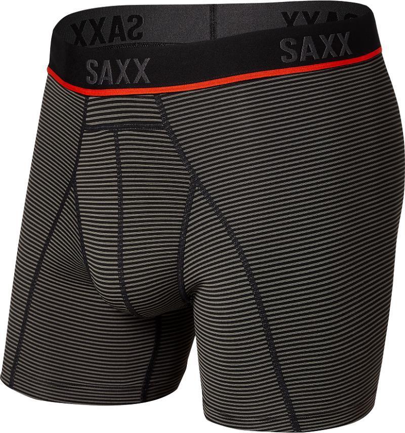 Kinetic Light-Compression Mesh Boxer Brief, 5" Inseam - Mens - Grey Feed Stripe II 1