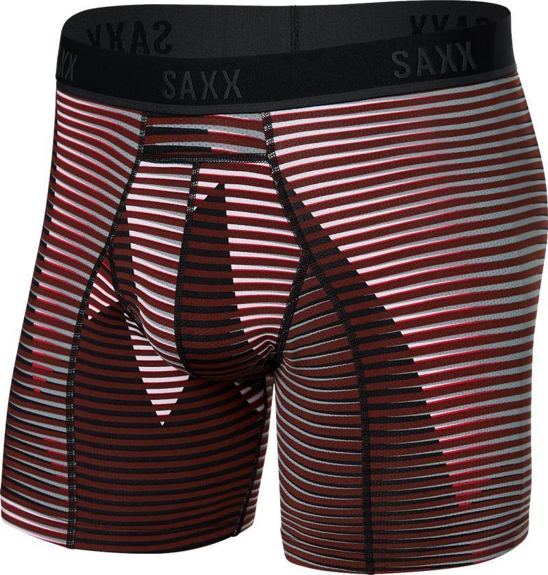 Kinetic Light-Compression Mesh Boxer Brief, 5" Inseam - Mens - Optic Mountain-Dark Brick 1