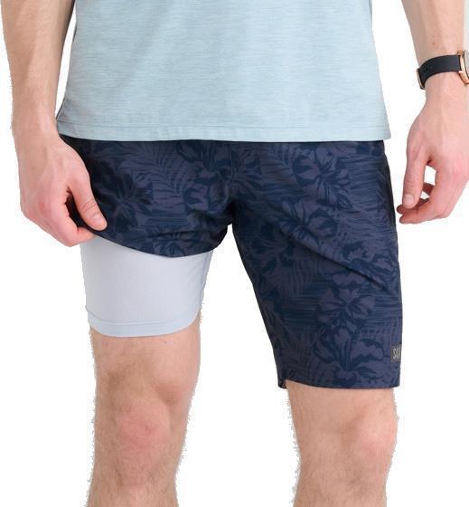 Land To Sand 2n1 Shorts, 9” Inseam - Mens - Jungle Haze / Dark Ink 3