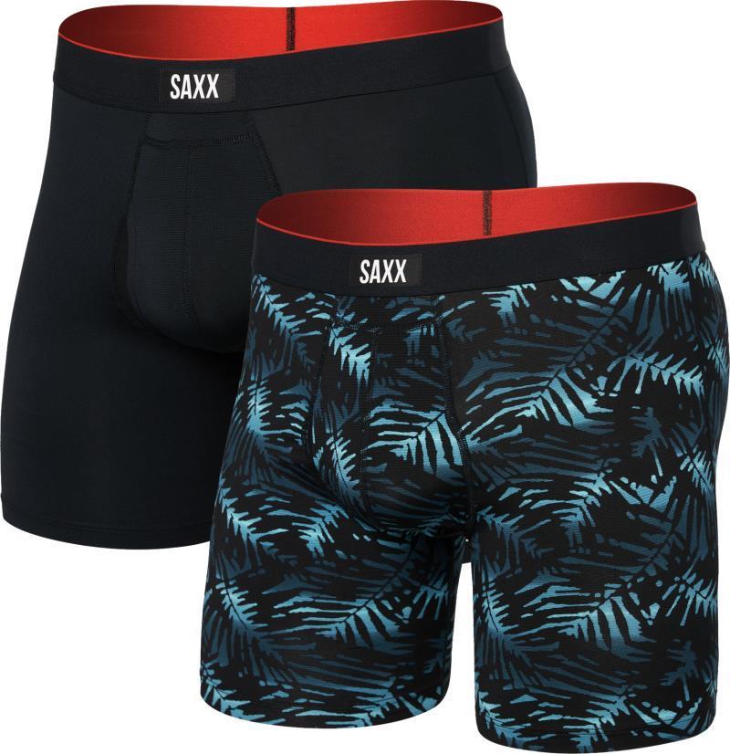 Multi-Sport Mesh Boxer Brief Fly, 6" Inseam - Mens - 2 Pack - Palm Camo Glow / Black 1