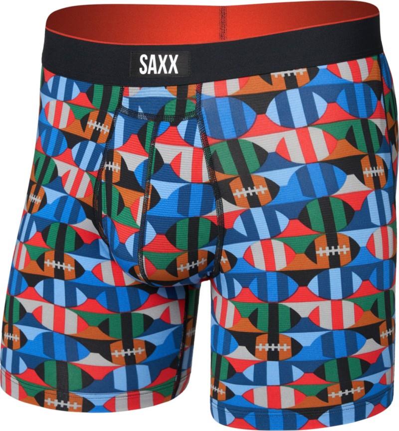 Multi-Sport Mesh Boxer Brief Fly, 6" Inseam - Mens - gridiron check-multi 1