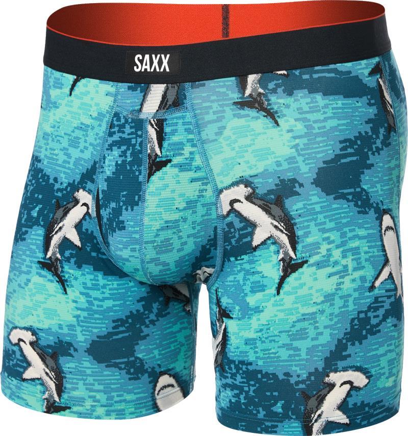 Multi-Sport Mesh Boxer Brief Fly, 6" Inseam - Mens - hammerhead camo-aqua 1