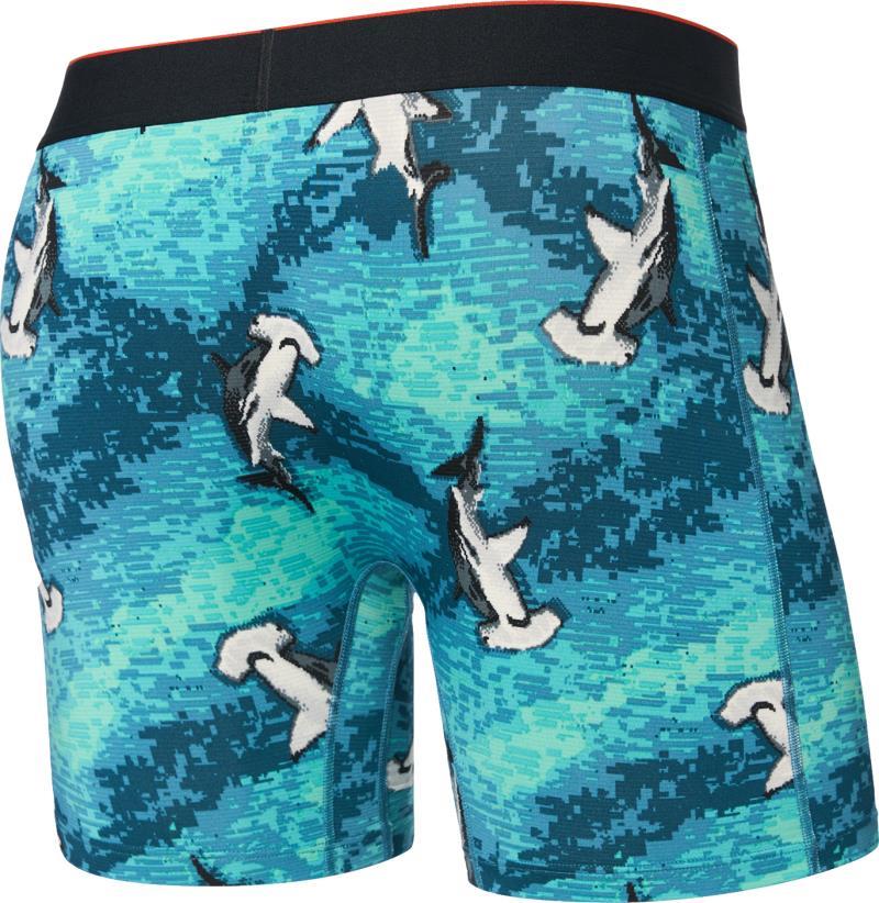 Multi-Sport Mesh Boxer Brief Fly, 6" Inseam - Mens - hammerhead camo-aqua 1