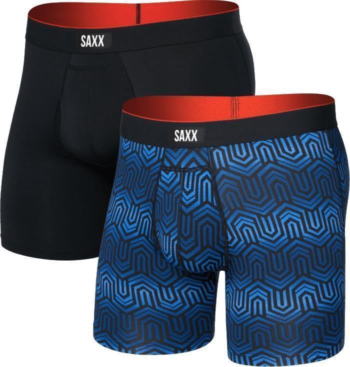 Multi-Sport Mesh Boxer Briefs w/ Fly, 6" Inseam - Mens - 2 Pack - chain of command / black 1