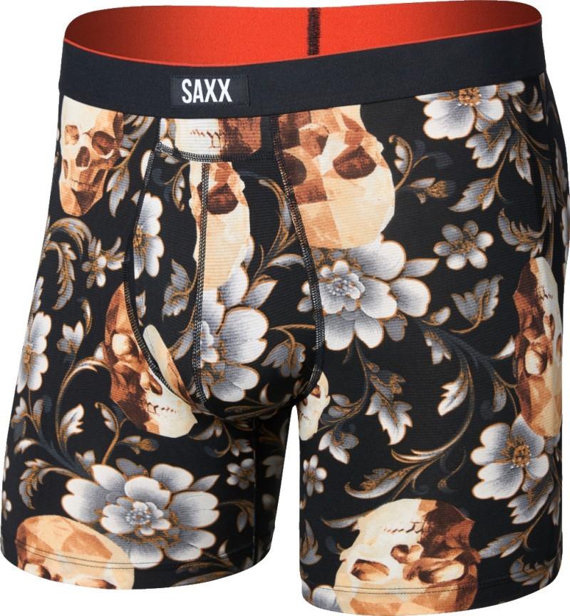 Multi-Sport Mesh Boxer Briefs w/ Fly, 6" Inseam - Mens - gold skull-black 1