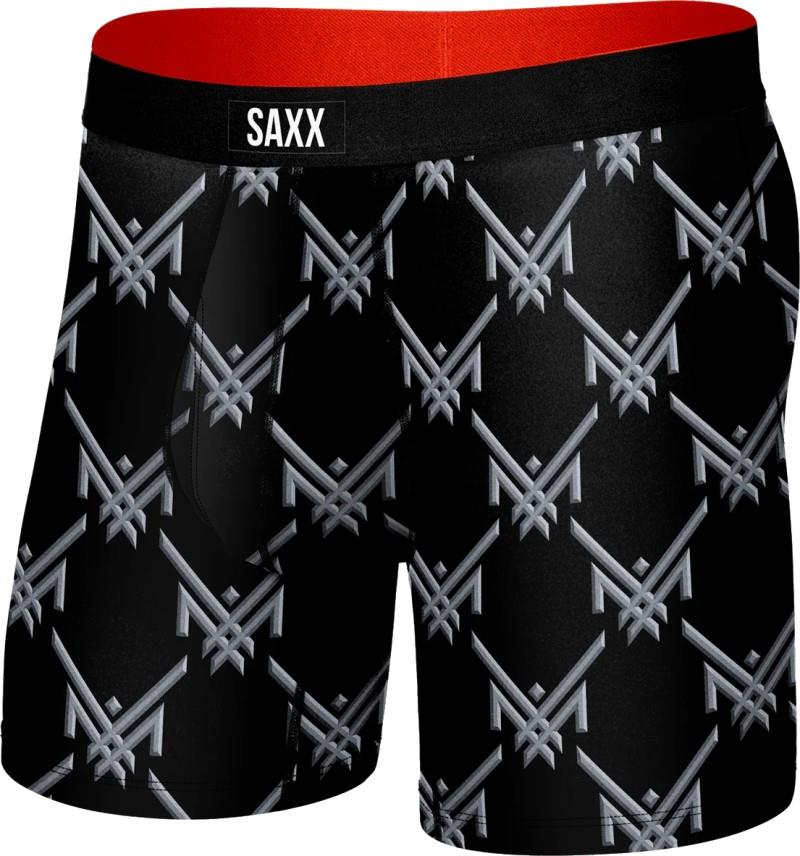 Multi-Sport Mesh Boxer Briefs w/ Fly, 6" Inseam - Mens - maxx luxx logo-black 1