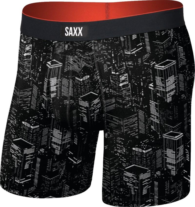 Multi-Sport Mesh Boxer Briefs w/ Fly, 6" Inseam - Mens - night city-black 1