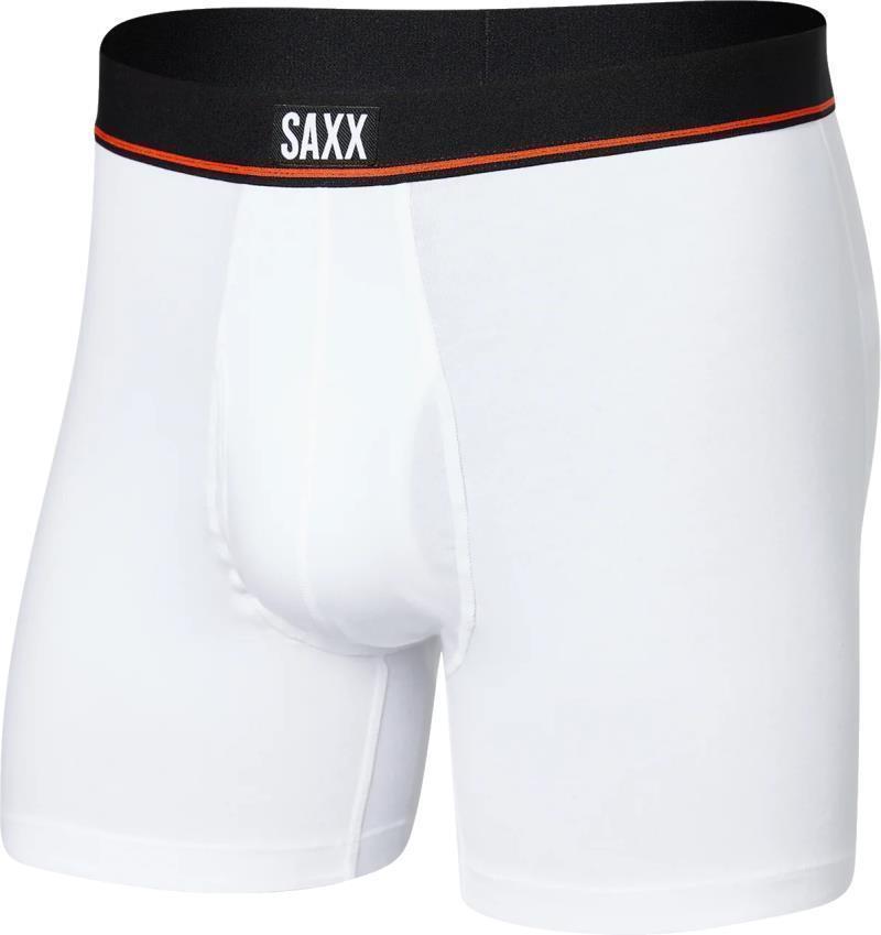 Non-Stop Stretch Cotton Boxer Brief Fly, 5" Inseam - Mens - White 1