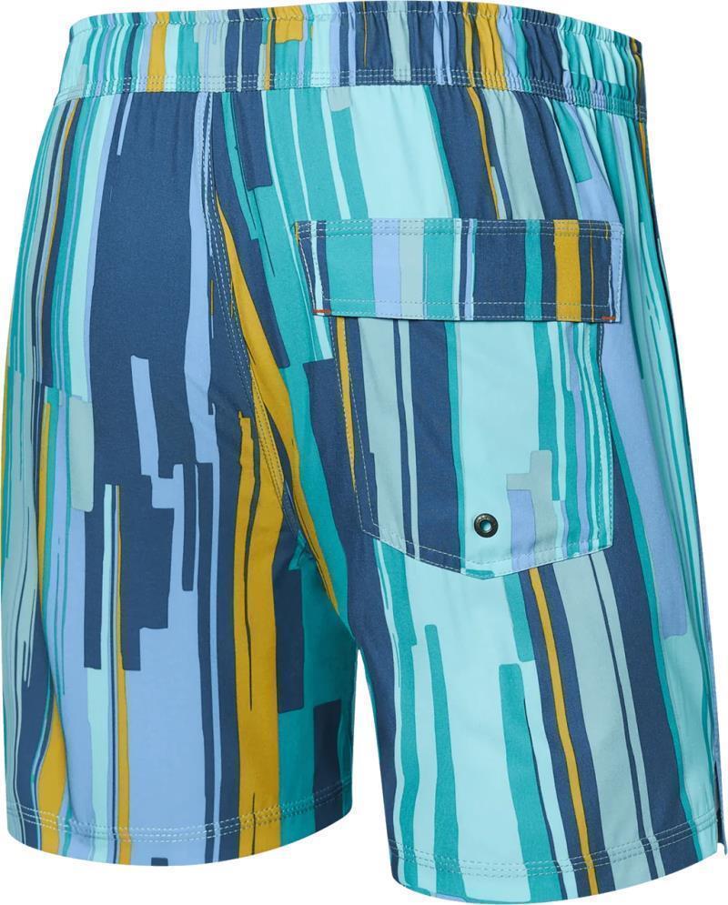 Oh Buoy 2n1 Volley, 5” Inseam - Mens - Soft Stripe-Aqua Splash 2
