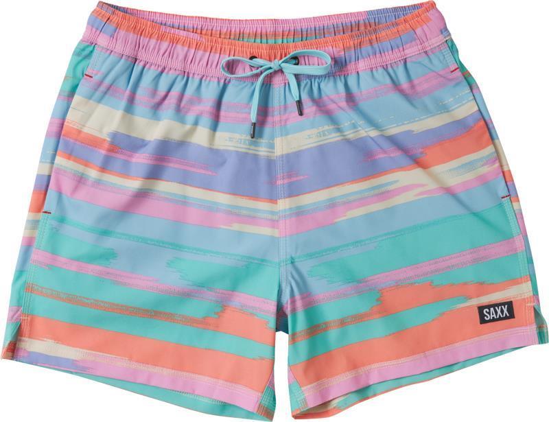 Oh Buoy 2n1 Volley, 5” Inseam - Mens - abstract stripe-multi 1