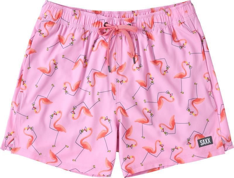 Oh Buoy 2n1 Volley Shorts, 5” Inseam - Mens - drinko flamingo-taffy 1