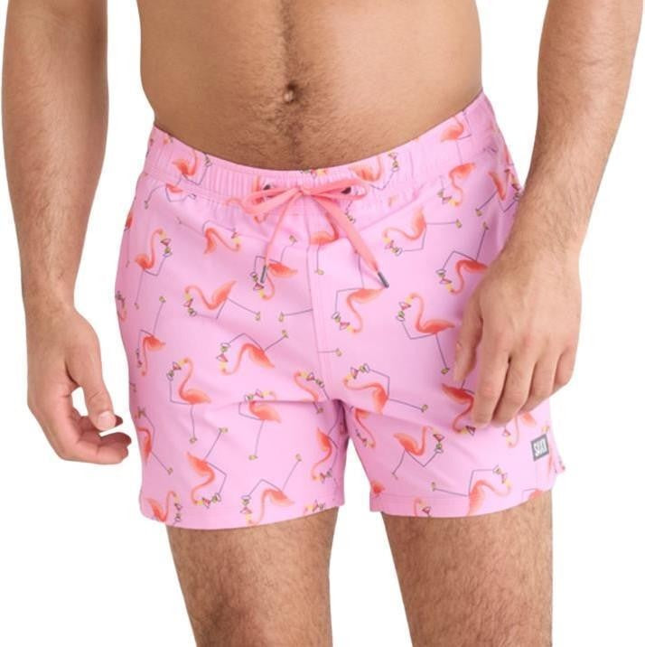 Oh Buoy 2n1 Volley Shorts, 5” Inseam - Mens - drinko flamingo-taffy 1