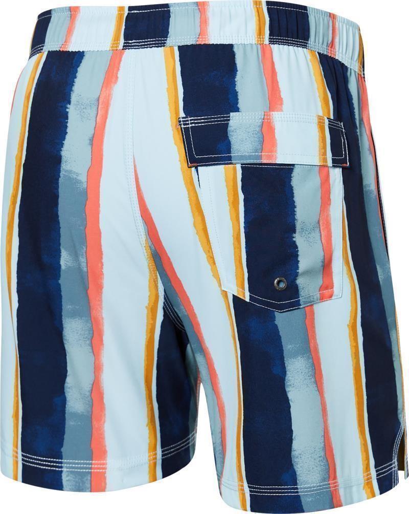 Oh Buoy 2n1 Volley Shorts, 5” Inseam - Mens - h20 stripe-blue 1