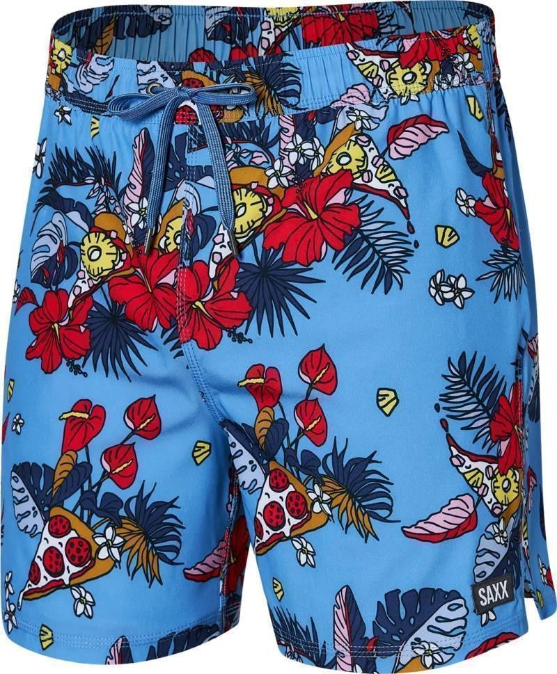 Oh Buoy 2n1 Volley Shorts, 5” Inseam - Mens - hawaiian pizza-sky 1