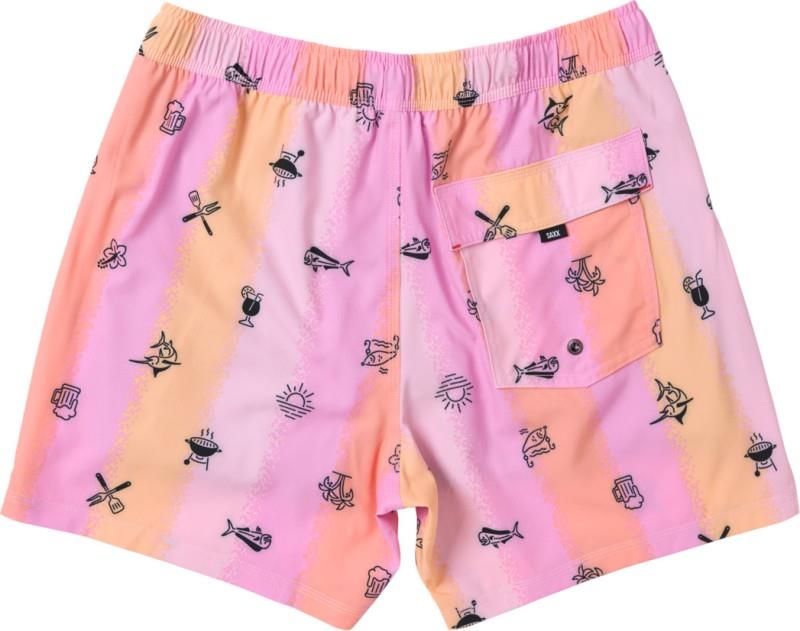 Oh Buoy 2n1 Volley Shorts, 5” Inseam - Mens - iconic summer-taffy 1