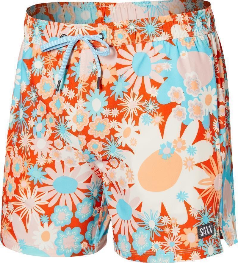 Oh Buoy 2n1 Volley Shorts, 5” Inseam - Mens - power flowers-multi 1
