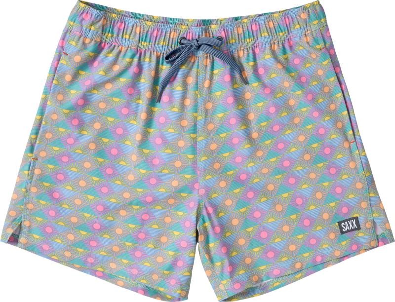 Oh Buoy 2n1 Volley Shorts, 5” Inseam - Mens - rise and shine-tidal blue 1