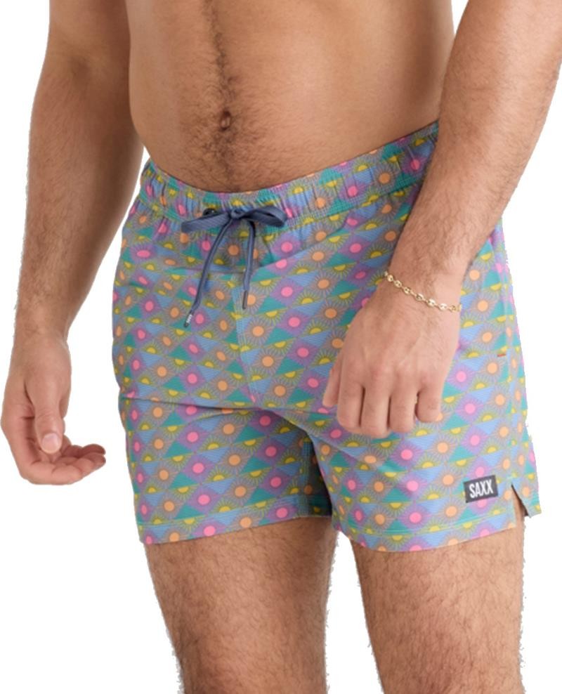 Oh Buoy 2n1 Volley Shorts, 5” Inseam - Mens - rise and shine-tidal blue 1