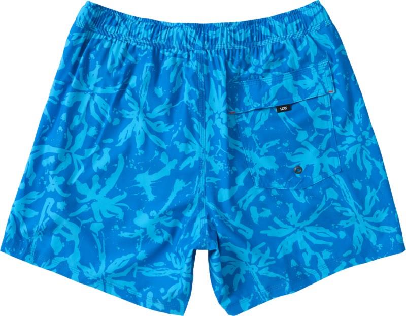 Oh Buoy 2n1 Volley Shorts, 5” Inseam - Mens - splash palms-bold blue 1