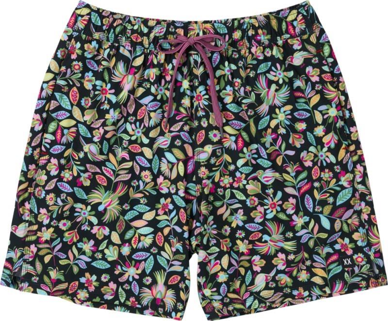 Oh Buoy 2n1 Volley Shorts, 7" Inseam - Mens - amate garden-black 1