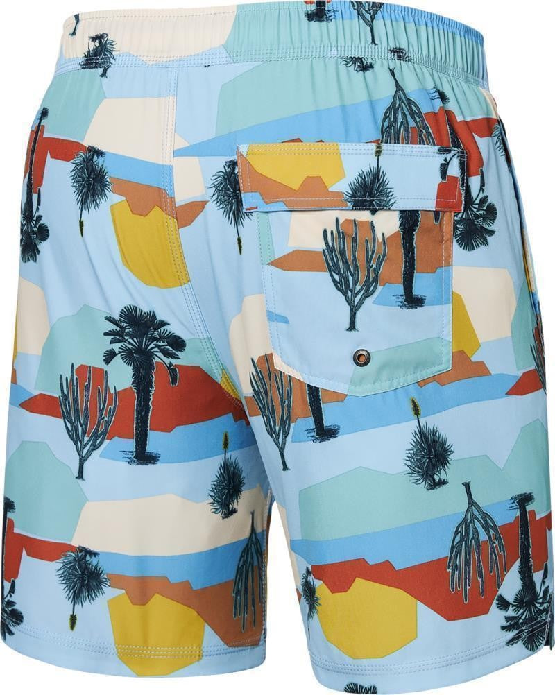 Oh Buoy 2n1 Volley Shorts, 7" Inseam - Mens - baja bound-chambray multi 1