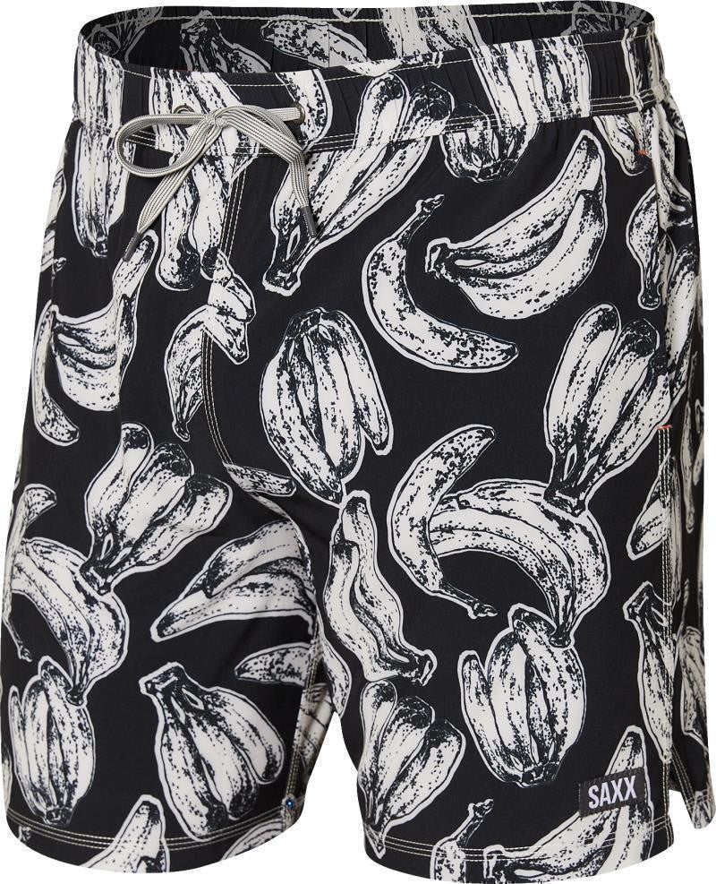 Oh Buoy 2n1 Volley Shorts, 7" Inseam - Mens - banana bunch-black 1