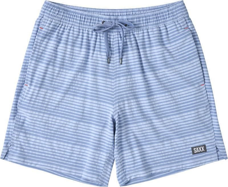 Oh Buoy 2n1 Volley Shorts, 7" Inseam - Mens - blue / periwinkle stripe 1