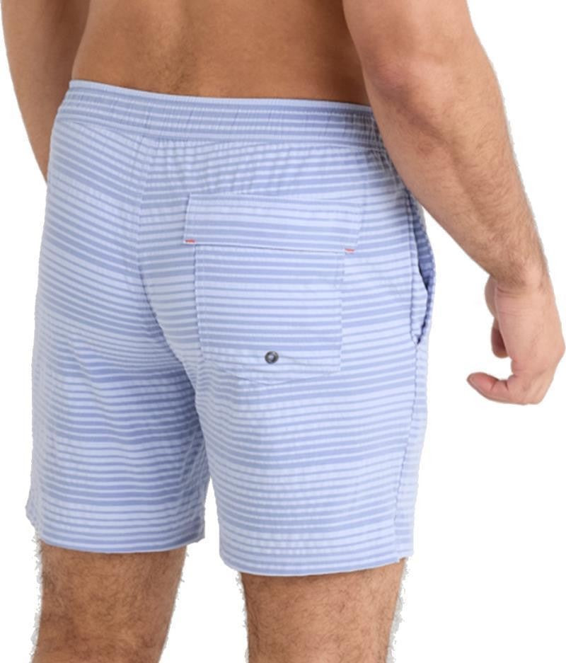 Oh Buoy 2n1 Volley Shorts, 7" Inseam - Mens - blue / periwinkle stripe 1