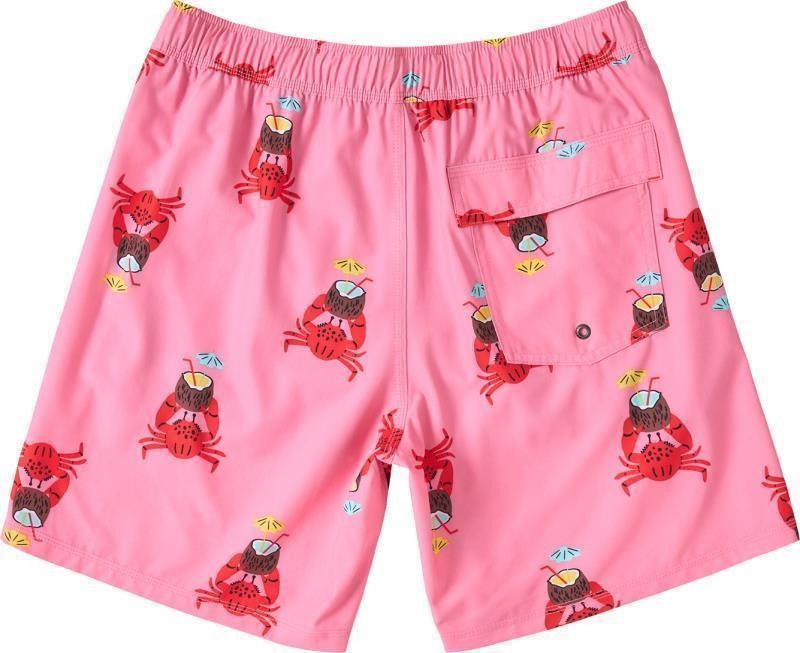 Oh Buoy 2n1 Volley Shorts, 7" Inseam - Mens - crab cocktail-pink 1