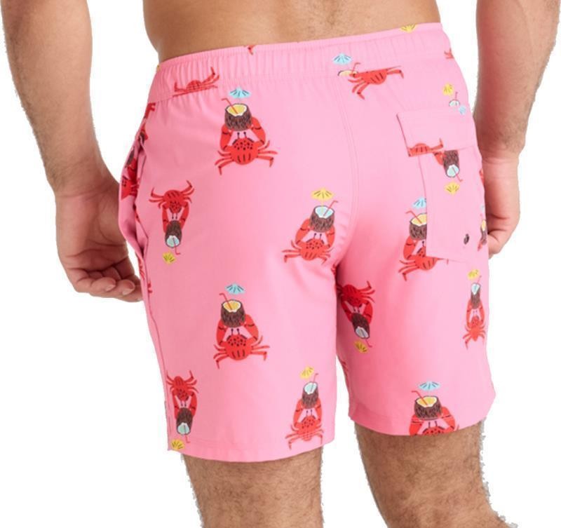 Oh Buoy 2n1 Volley Shorts, 7" Inseam - Mens - crab cocktail-pink 1