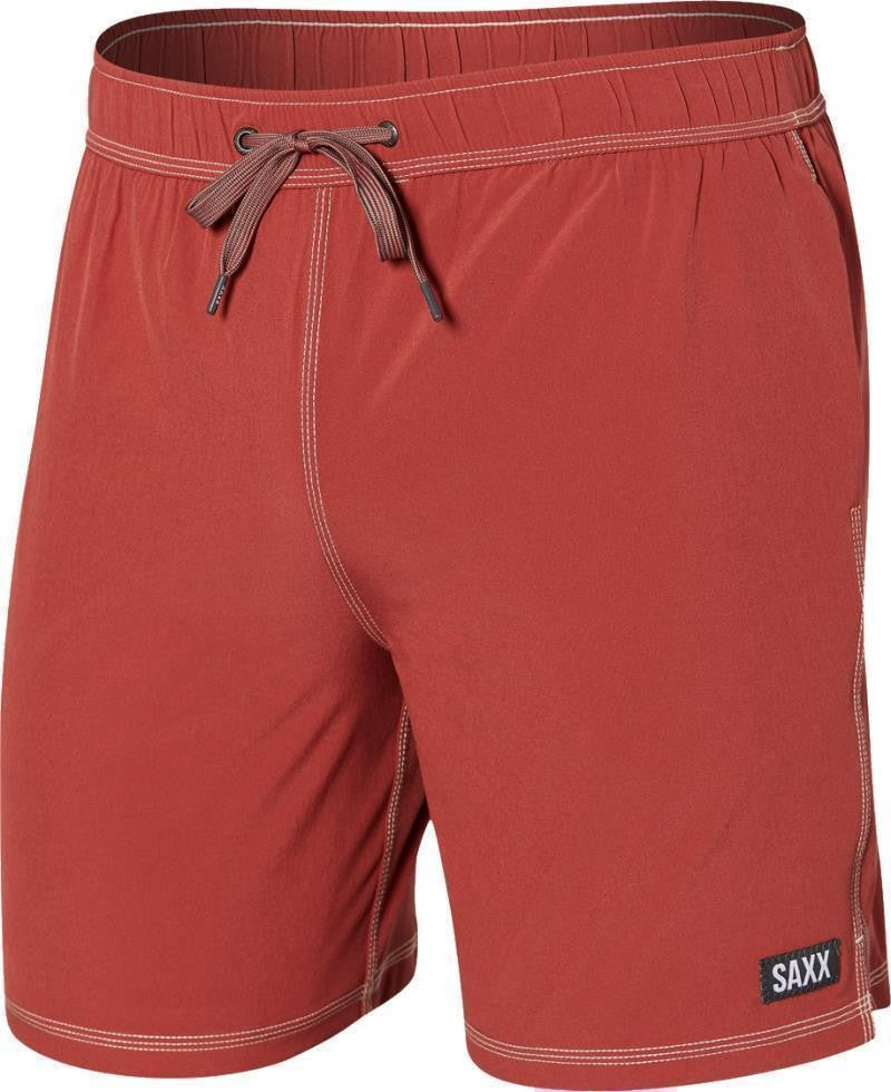 Oh Buoy 2n1 Volley Shorts, 7" Inseam - Mens - desert red 1