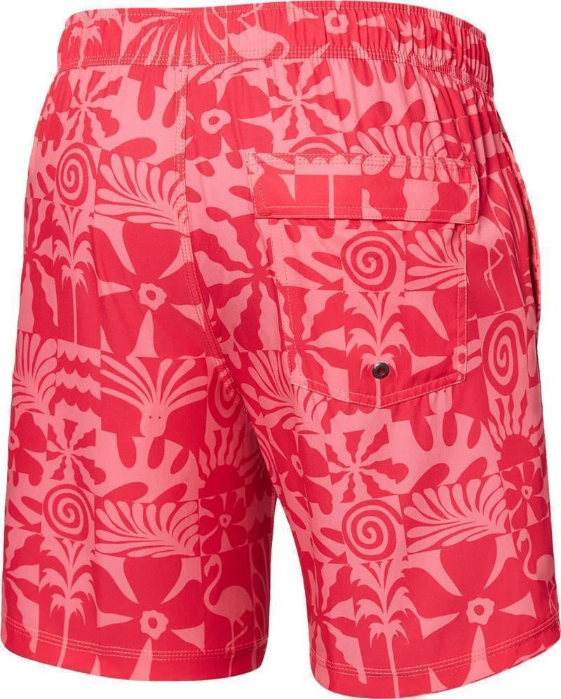 Oh Buoy 2n1 Volley Shorts, 7" Inseam - Mens - east coast-hibiscus 1