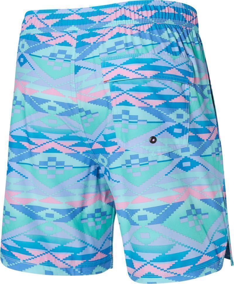 Oh Buoy 2n1 Volley Shorts, 7" Inseam - Mens - geo gradiant-multi 1