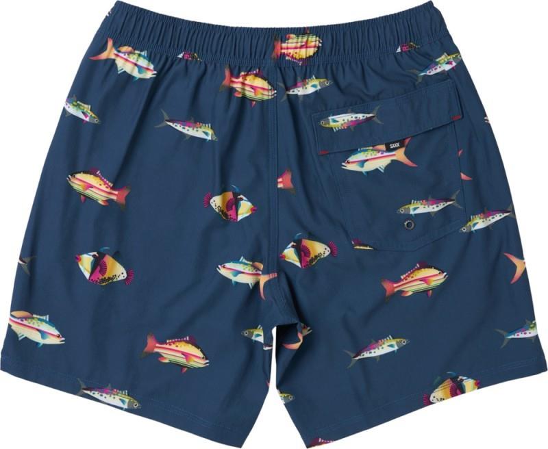 Oh Buoy 2n1 Volley Shorts, 7" Inseam - Mens - gulf fish-dark denim 1