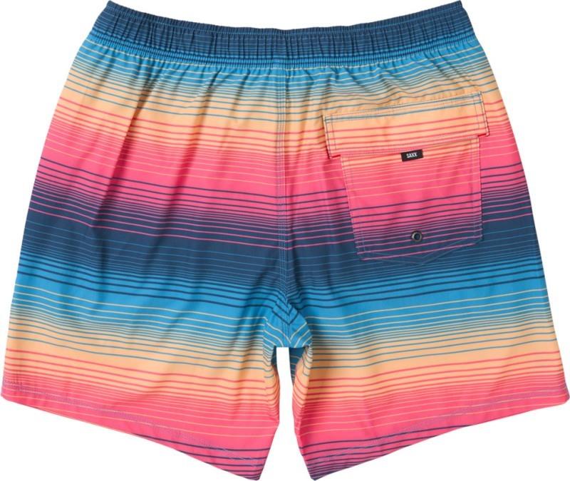 Oh Buoy 2n1 Volley Shorts, 7" Inseam - Mens - hazy stripe-sunset 1