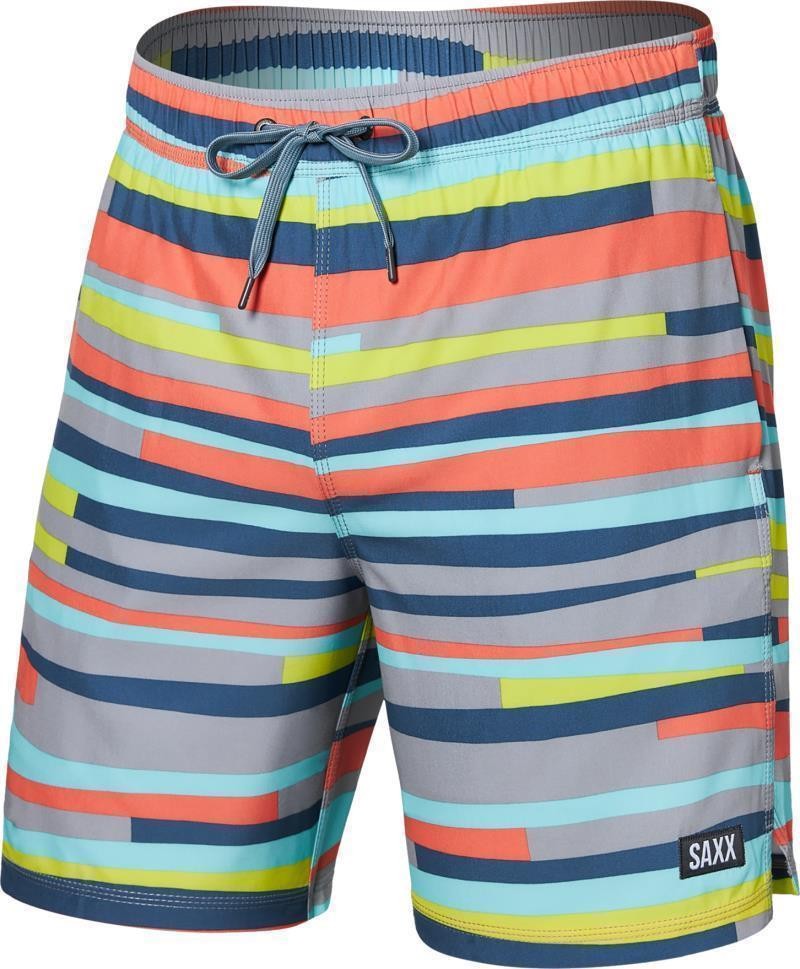Oh Buoy 2n1 Volley Shorts, 7" Inseam - Mens - improv stripe-alloy multi 1