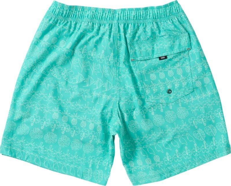 Oh Buoy 2n1 Volley Shorts, 7" Inseam - Mens - island lineup-surf blue 1