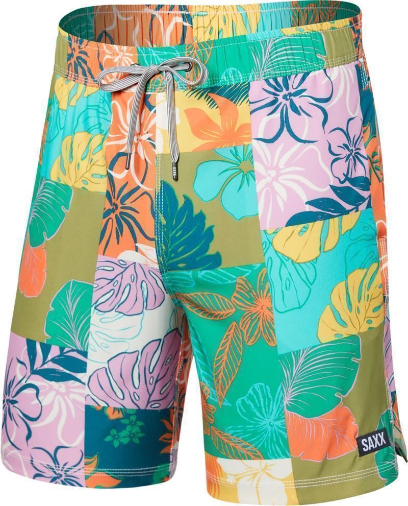 Oh Buoy 2n1 Volley Shorts, 7" Inseam - Mens - island patchwork-multi 1
