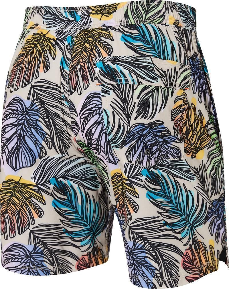 Oh Buoy 2n1 Volley Shorts, 7" Inseam - Mens - jungle glow-multi 1
