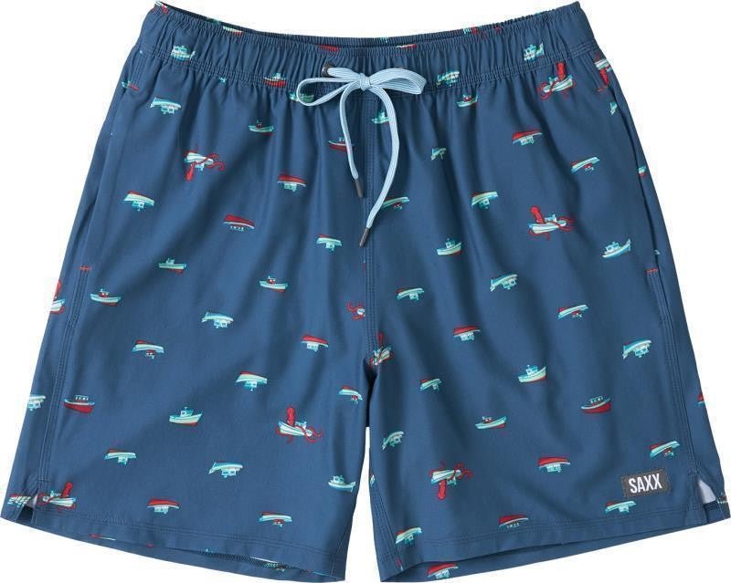 Oh Buoy 2n1 Volley Shorts, 7" Inseam - Mens - lets get kraken-dark denim 1