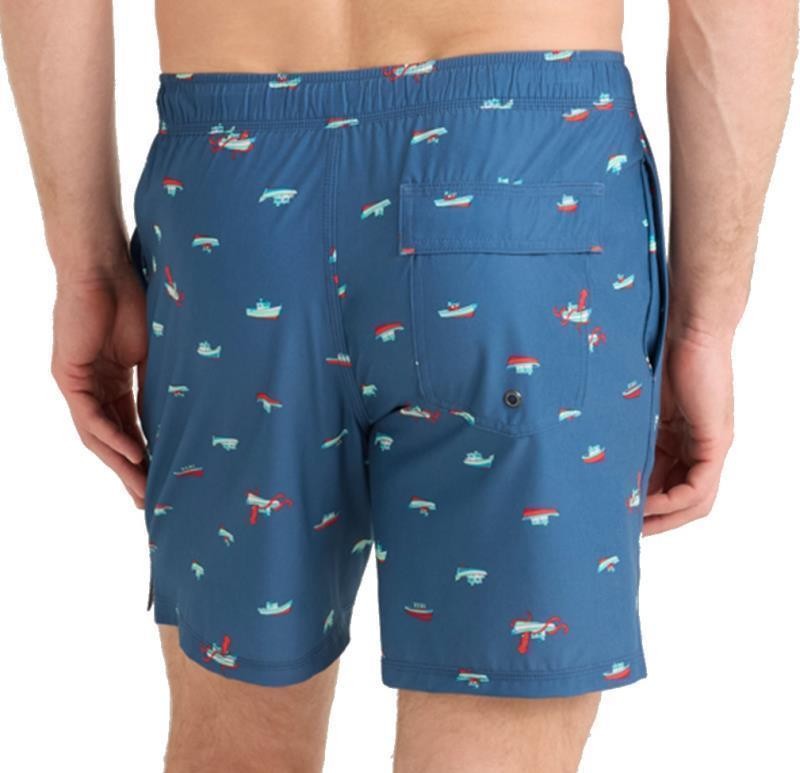 Oh Buoy 2n1 Volley Shorts, 7" Inseam - Mens - lets get kraken-dark denim 1