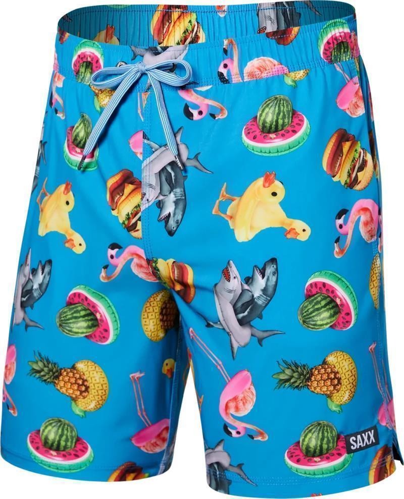 Oh Buoy 2n1 Volley Shorts, 7" Inseam - Mens - mega meta floaties-blue 1