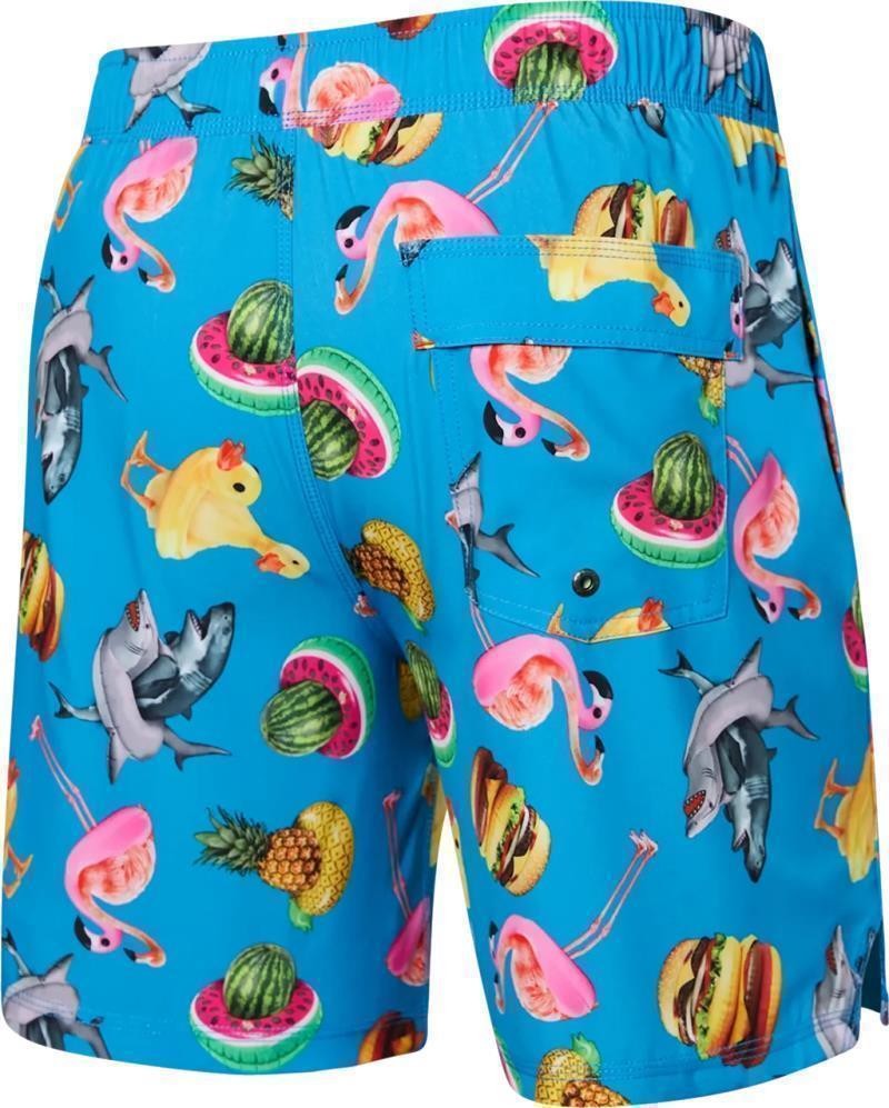 Oh Buoy 2n1 Volley Shorts, 7" Inseam - Mens - mega meta floaties-blue 1