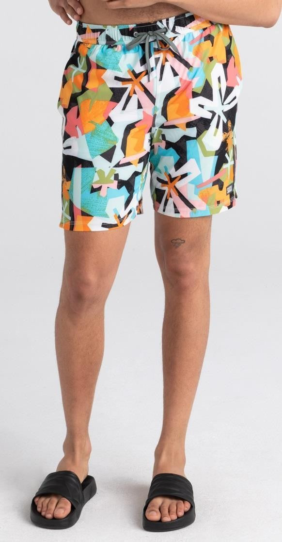 Oh Buoy 2n1 Volley Shorts, 7" Inseam - Mens - multi asterix tropix 1