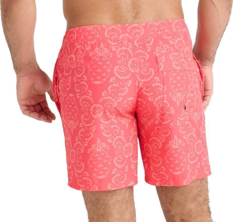 Oh Buoy 2n1 Volley Shorts, 7" Inseam - Mens - pineapple brocade-hibiscus 1