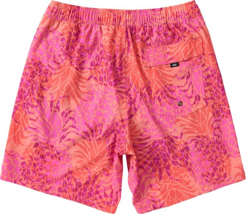 Oh Buoy 2n1 Volley Shorts, 7" Inseam - Mens - pineapple patch-coral 1