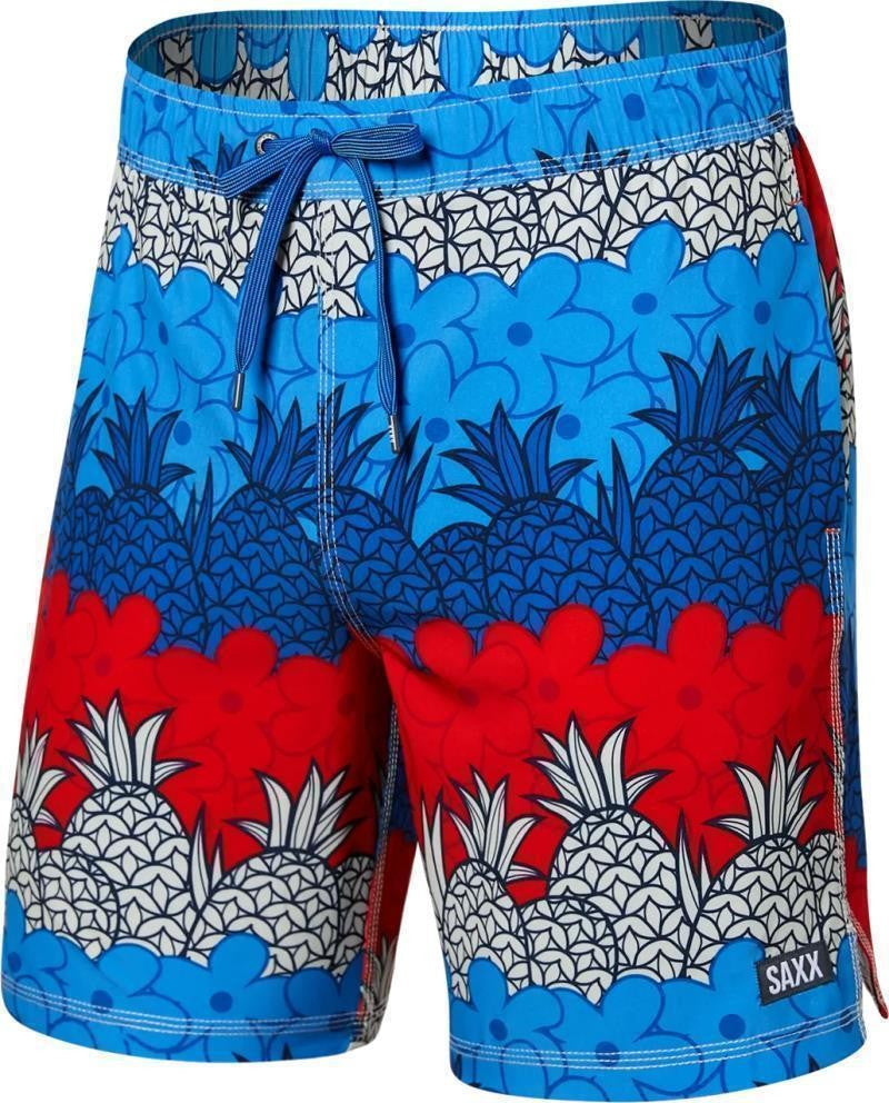 Oh Buoy 2n1 Volley Shorts, 7" Inseam - Mens - pineapple strata-multi 1