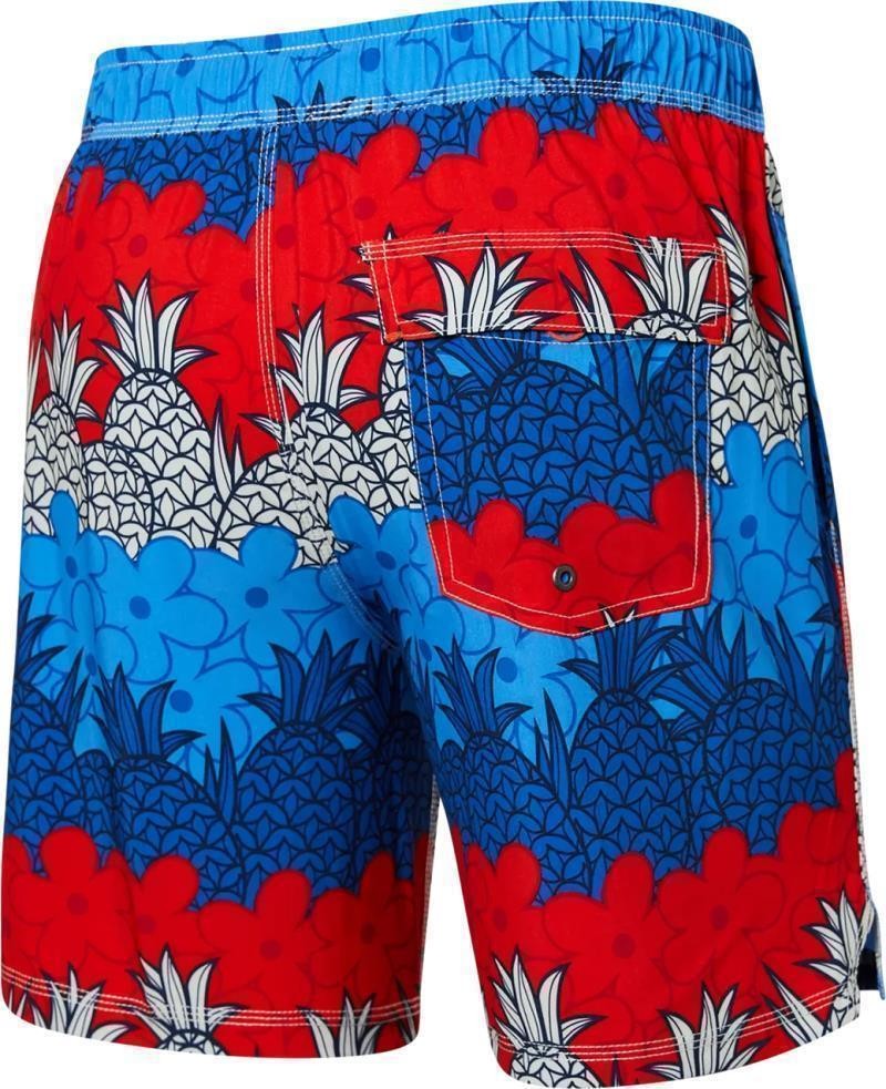 Oh Buoy 2n1 Volley Shorts, 7" Inseam - Mens - pineapple strata-multi 1