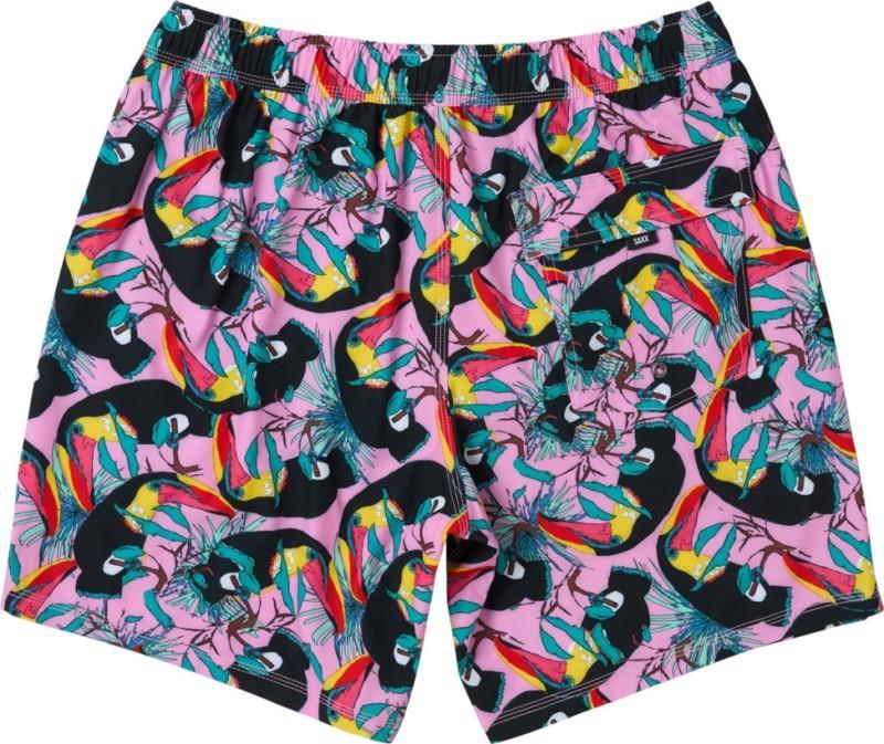Oh Buoy 2n1 Volley Shorts, 7" Inseam - Mens - toucan party-taffy 1