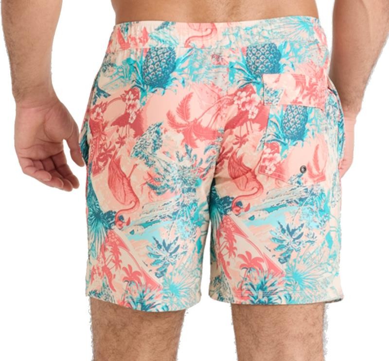 Oh Buoy 2n1 Volley Shorts, 7" Inseam - Mens - vacation collage-chalk 1
